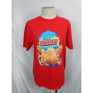 Garfield Movie T-Shirt XL Regal Cinemas Promo Red "I'm Back Baby" Graphic Tee